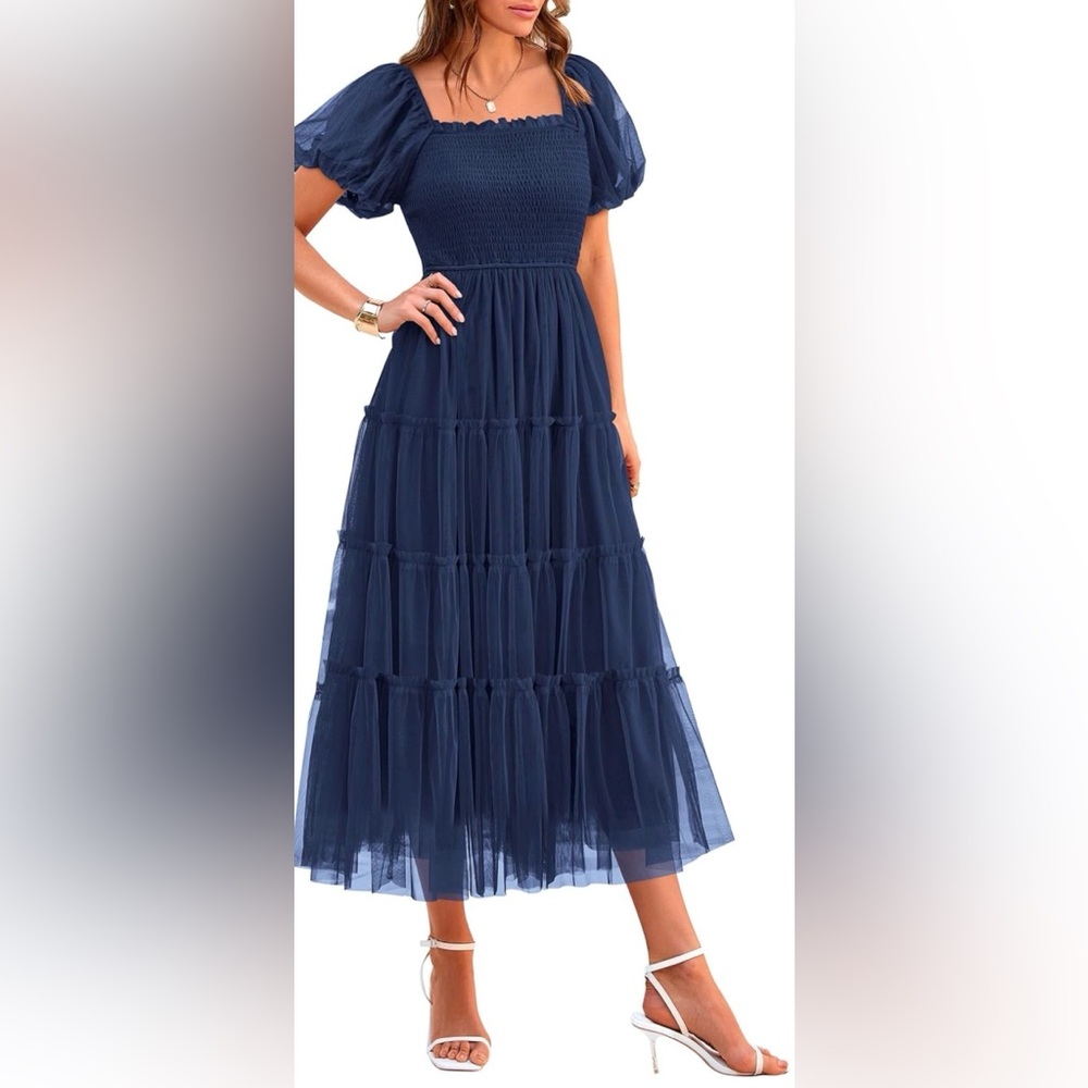 Elegant Navy Blue Maxi Dress